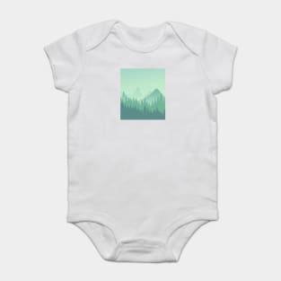 Forest pastel color silhouette Baby Bodysuit